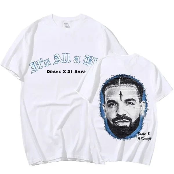 Drake 21 Savage Print Vintage Graphic T- Shirt