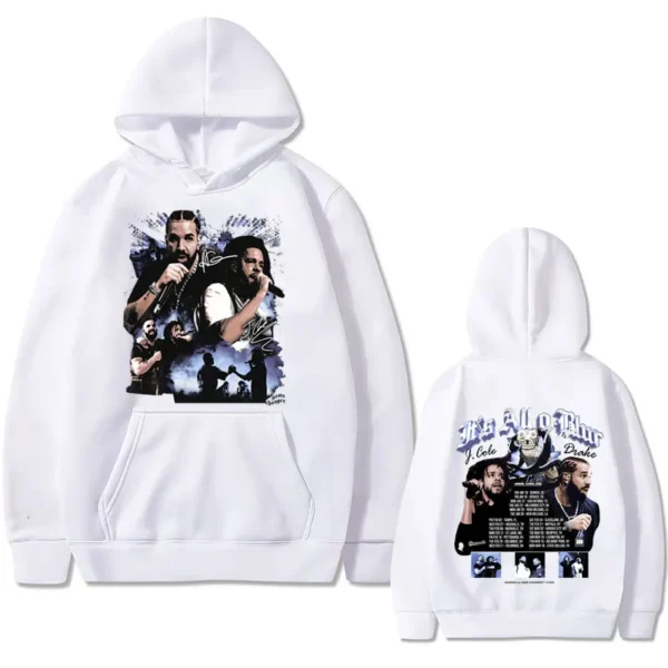 Drake J Cole It's All A Blur Tour Graphic Print Hoodie